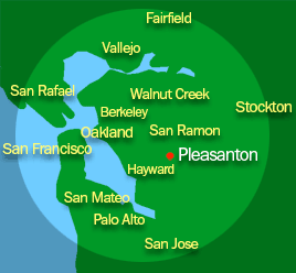 mapof service area: East San Francisco Bay